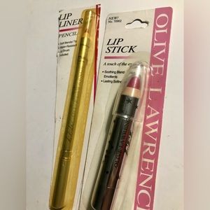 Vintage NEW in package Olive Lawrence fuchsia PINK lipstick pencil & Lip Liner